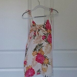 Zara Floral Tie-String Camisole — Pink & Cream